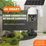 Solar Light with Cctv Ptz Camera 4k Camera 4g Sim Card Dual Glasses Solar Camera Outdoor Surveillance