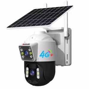 4G 4K2 Lens 2 Way Audio Solar Power Ptz Camera Security Camera CCTV Camera