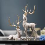 Home Decor European Resin Deer Sculpture Small Resin Deer Home Office Furniture Decoration for Home Decoration Resin Crafts