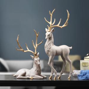 Home Decor European Resin Deer Sculpture Small Resin Deer Home Office Furniture Decoration for Home Decoration Resin Crafts