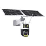 4K Wireless Solar 50X PTZ Long-distance Dual Lens CCTV Security Smart Dome Camera With Laser Light Night Vision POE Optional