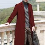 Fashion Formal Men's Stylish Casual Long Windbreaker Clothes Coat Winter Plus Size with Button