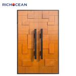 Luxury Villa Main Black Cast Aluminum Security Front Entry Door External Entrance Metal Swing Armored Doors