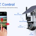 2025 4K High Quality HD Video 4G Solar Camera Waterproof Wireless 4K Dual Lens Low Power PTZ Wifi Solar 4G Camera