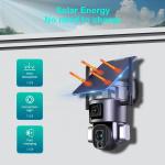 High-Precision Solar CCTV Camera with 4G Sim Card 4K Dual Lens 10X Optical Zoom PTZ Wireless Auto Tracking 100% Outdoor Usage
