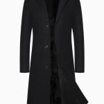 Fashion Formal Men's Stylish Casual Long Windbreaker Clothes Coat Winter Plus Size with Button