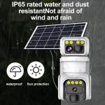 8MP 4G Solar Panel Low Power HD Wireless PTZ Camera 4K Dual Lens Outdoor Security 4G Sim Card Solar CCTV Camera