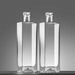 Guanshan 1-jin (500ml) empty liquor bottles, high-end wedding banquet private customized packaging, white liquor glass bottles, homemade liquor repackaging bottles