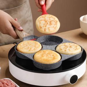 [Original Factory] Hot-selling Maifan Stone Four-Hole Egg Frying Pan, Non-stick Frying Pan, Breakfast Pan