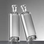 Guanshan 1-jin (500ml) empty liquor bottles, high-end wedding banquet private customized packaging, white liquor glass bottles, homemade liquor repackaging bottles