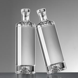 Guanshan 1-jin (500ml) empty liquor bottles, high-end wedding banquet private customized packaging, white liquor glass bottles, homemade liquor repackaging bottles