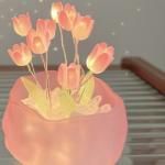 Tulip night light, cute pumpkin cup, stress-relieving toy, atmospheric gift.