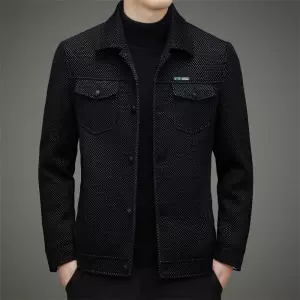 Custom Quality Men's Thick Casual Coat Spring and Autumn Jacket Men 2023 New Middle Aged Dad Wear Trend