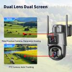 8mp Solar Camera Outdoor 4g/Wifi Security System Cctv Camera 4k Night Vision Two Way Audio With Alarm Ptz Ip Camera Low Power