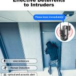 8mp Solar Camera Outdoor 4g/Wifi Security System Cctv Camera 4k Night Vision Two Way Audio With Alarm Ptz Ip Camera Low Power